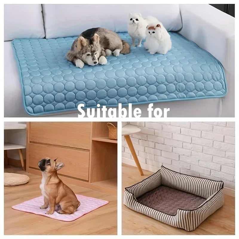 OZ Pet Cooling Mat Summer Ice Silk Sofa Mat for Dogs & Cats
