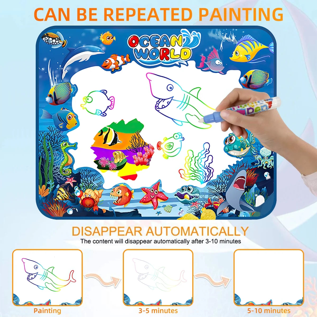 OZ 40 x 32 Inch Aqua Magic Water Mat