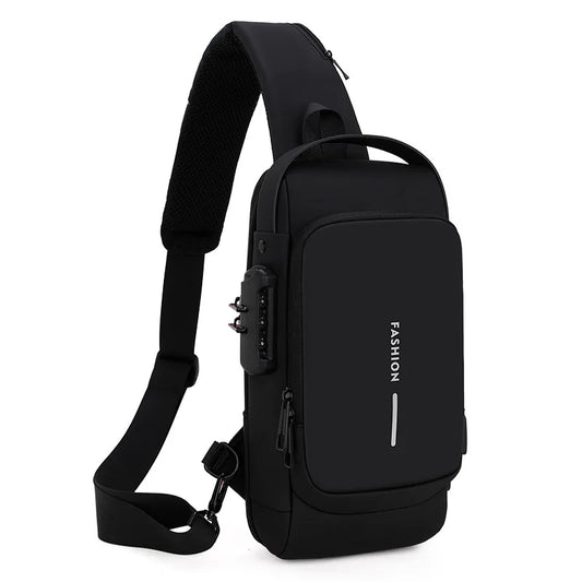 OZ Men’s Multifunction Anti-Theft USB Shoulder Bag