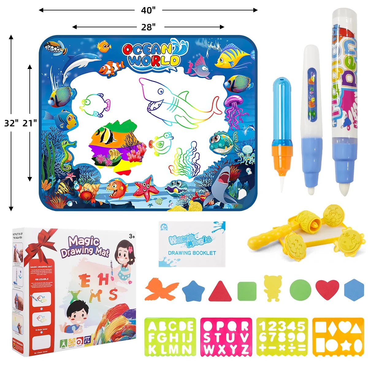 OZ 40 x 32 Inch Aqua Magic Water Mat