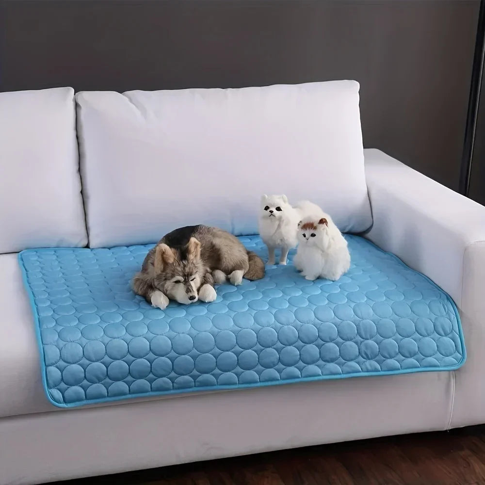 OZ Pet Cooling Mat Summer Ice Silk Sofa Mat for Dogs & Cats