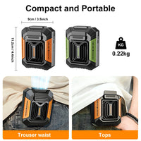 OZ Portable Waist Fan Mini Rechargeable Fan