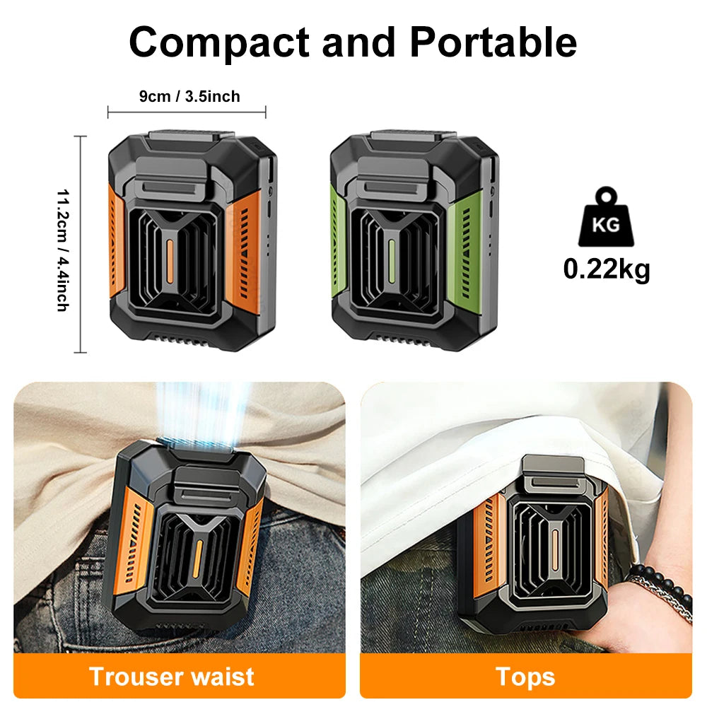OZ Portable Waist Fan Mini Rechargeable Fan