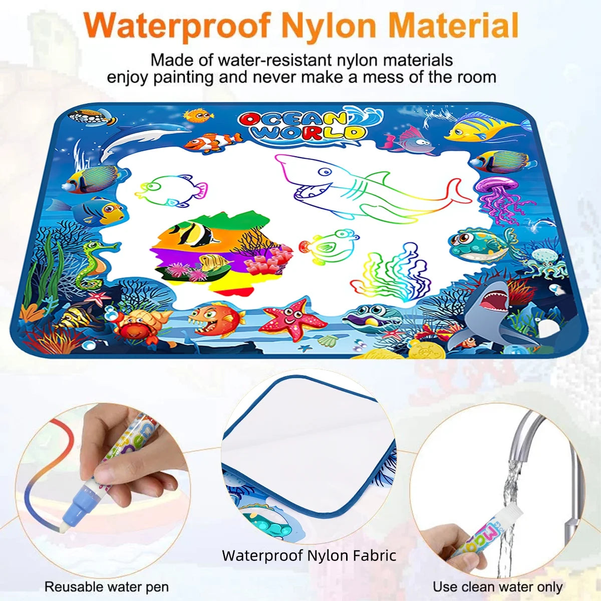 OZ 40 x 32 Inch Aqua Magic Water Mat