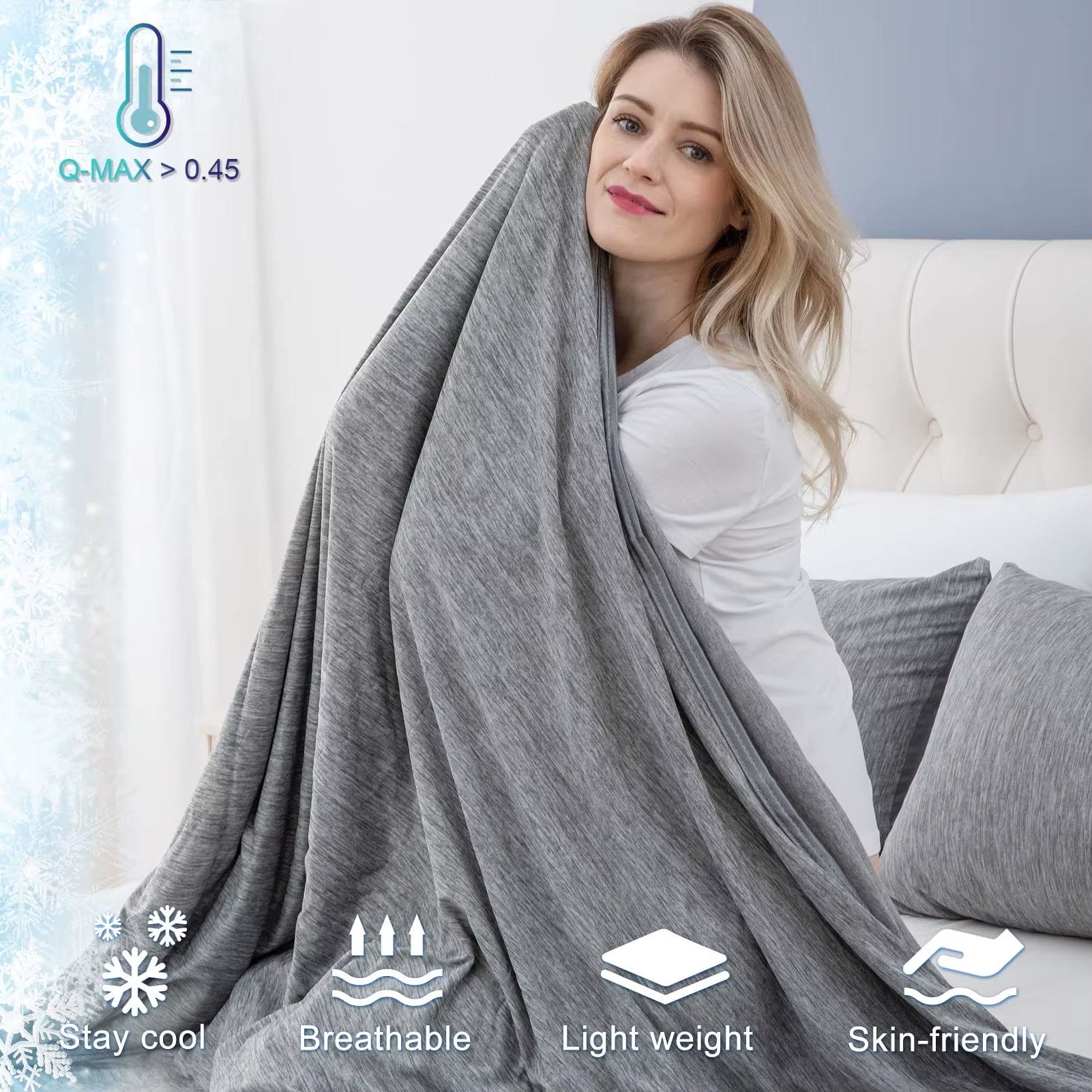 OZ Cooling Blanket Lightweight Summer Quilt