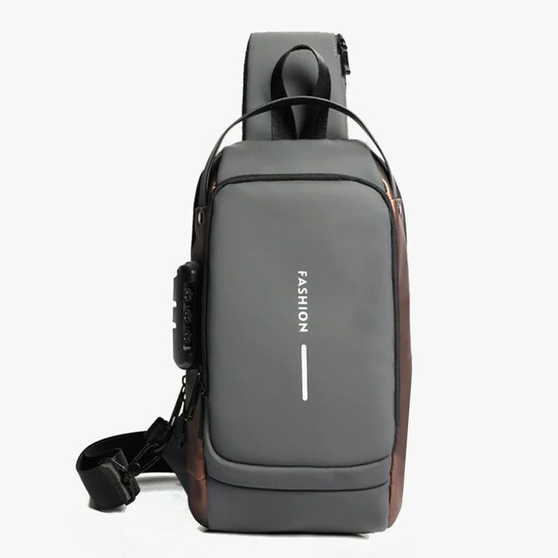 OZ Men’s Multifunction Anti-Theft USB Shoulder Bag