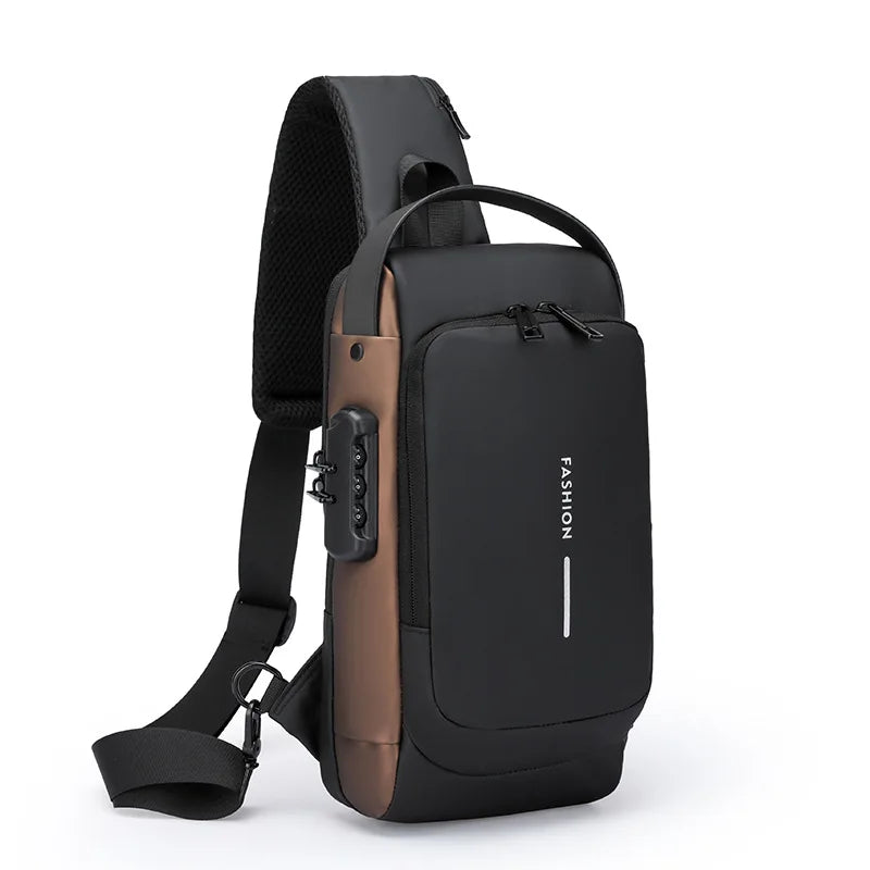 OZ Men’s Multifunction Anti-Theft USB Shoulder Bag
