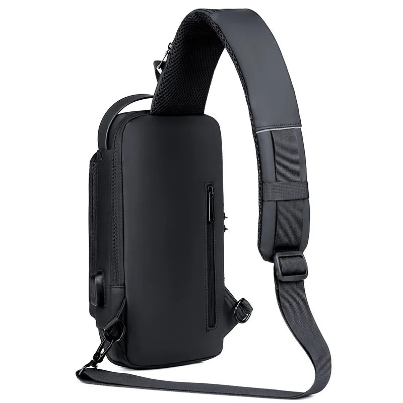 OZ Men’s Multifunction Anti-Theft USB Shoulder Bag