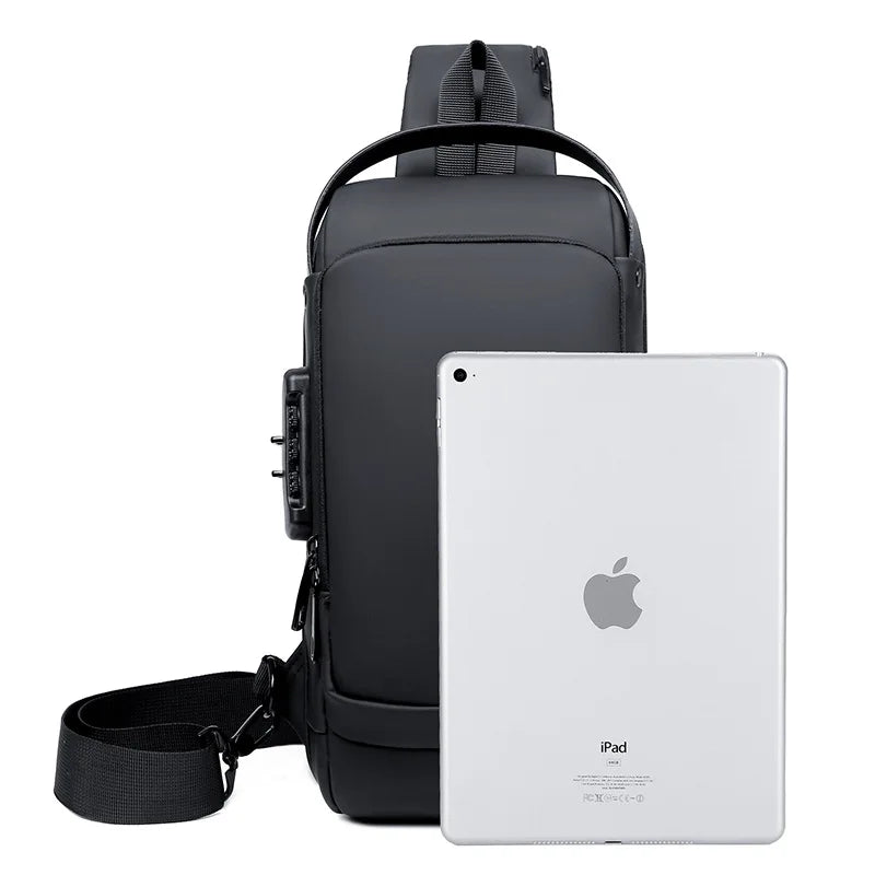 OZ Men’s Multifunction Anti-Theft USB Shoulder Bag