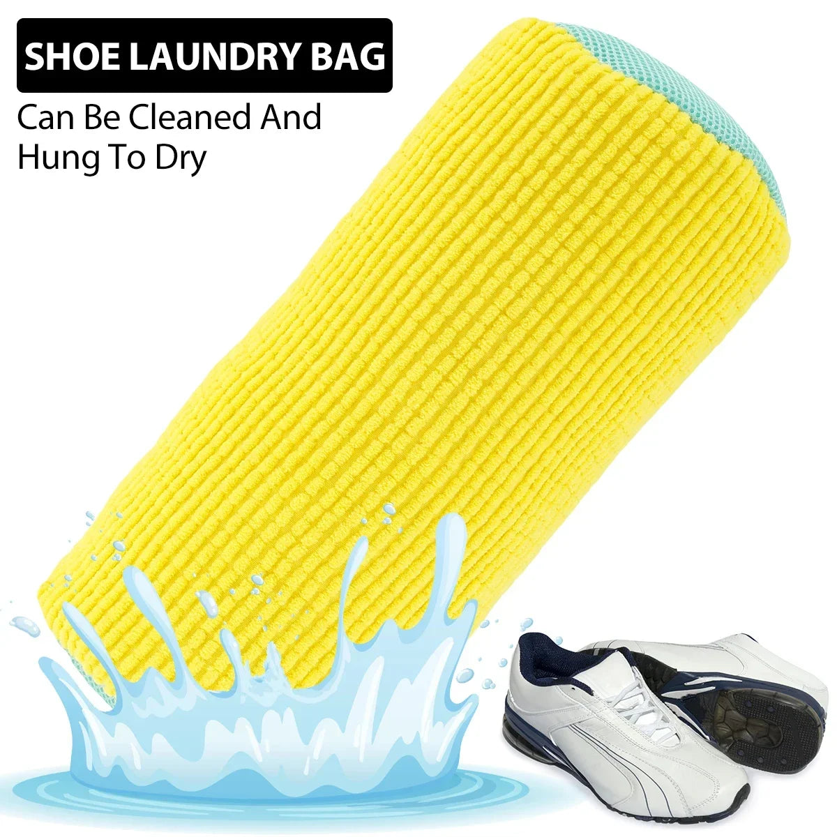 OZ Shoe Washing Bag Cotton Laundry Bag with Zipper Closure