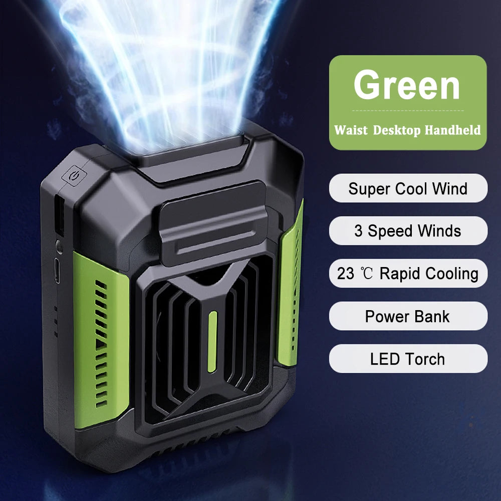 OZ Portable Waist Fan Mini Rechargeable Fan